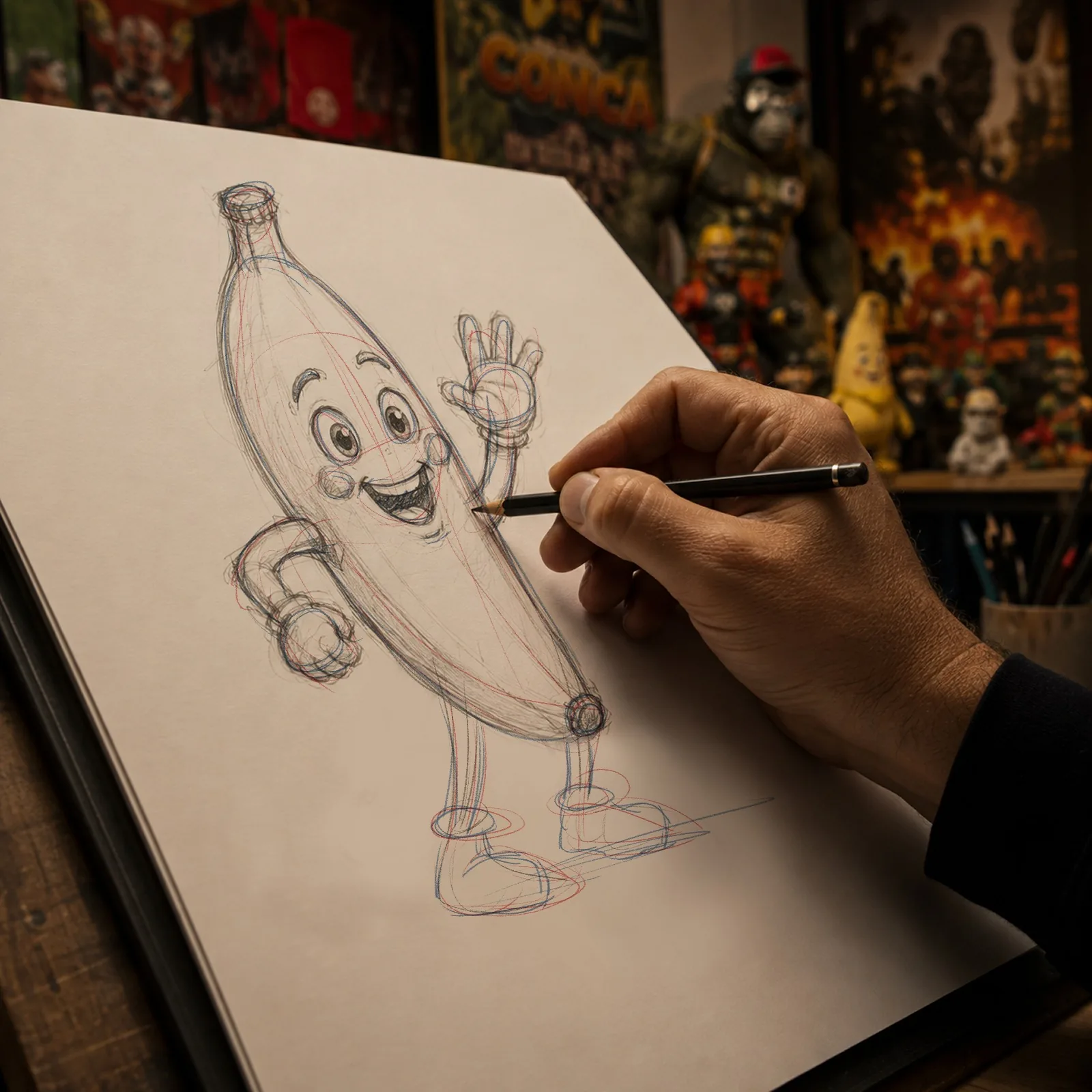 Bobby Banana character sketch in development