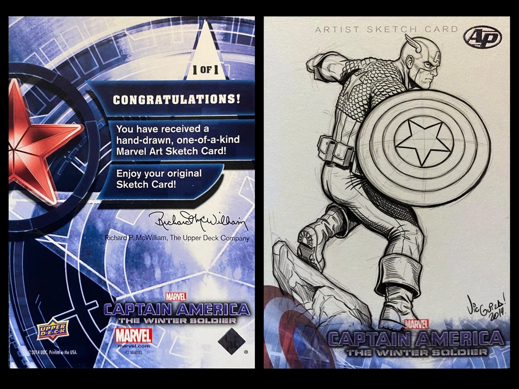 Marvel Comics — Captain America · Original sketch card